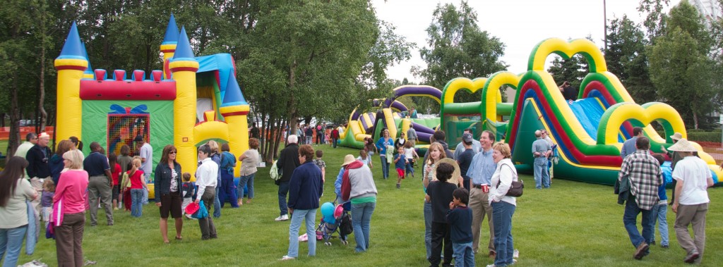 Multi inflatable game full service rental
